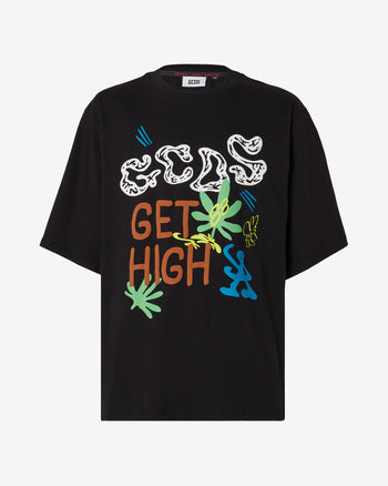 Get High Print Oversized T-Shirt | Men T-shirts Black | GCDS Spring/Summer 2023